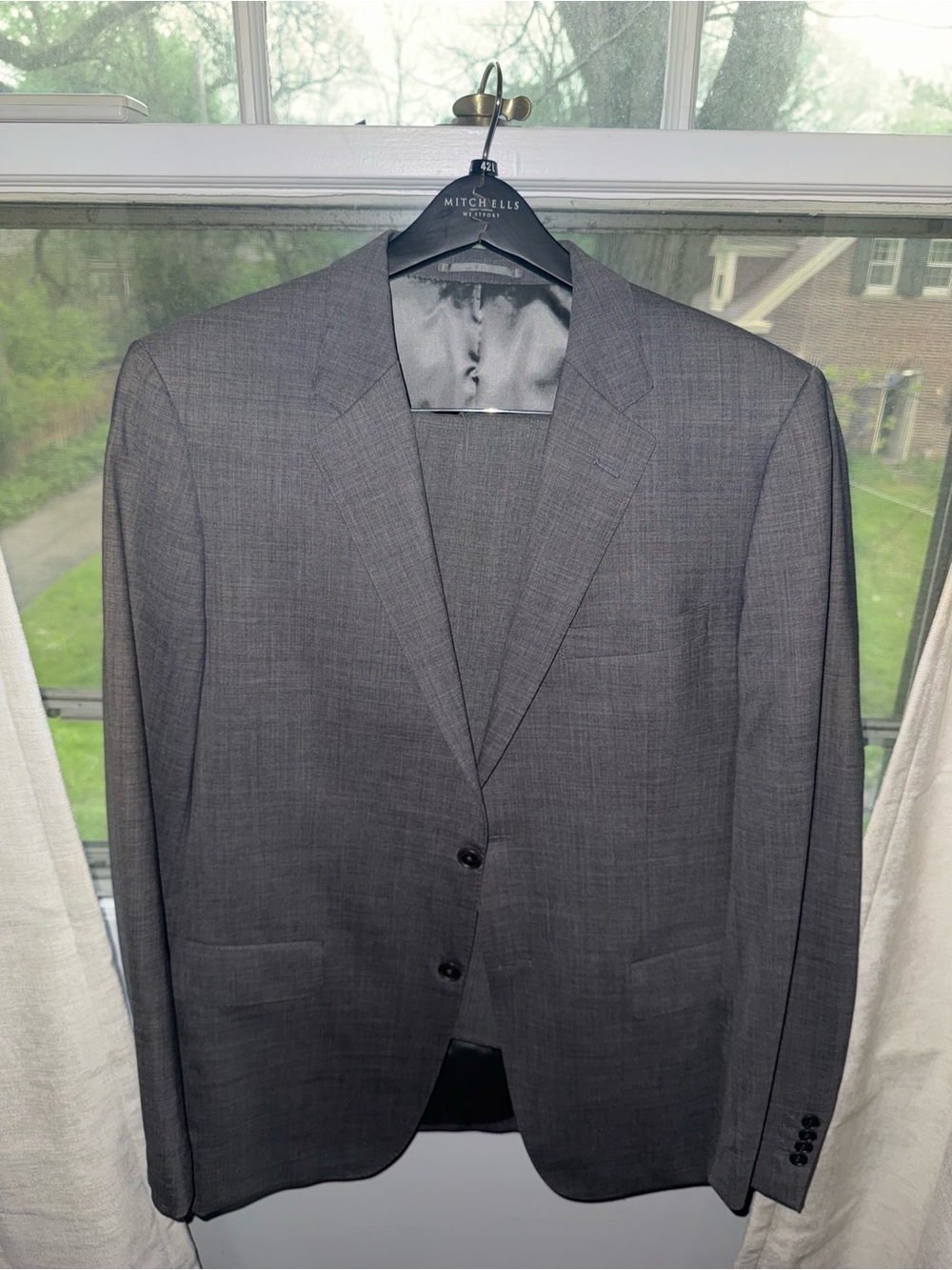Theory Men's Charcoal Gray Two-Button Suit jacket and pant